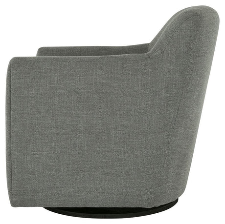 Bradney Smoke Swivel Accent Chair - Ella Furniture