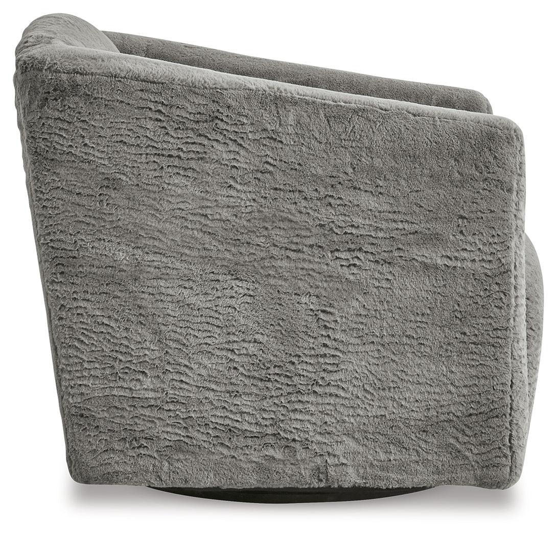 Bramner Charcoal Accent Chair - Ella Furniture