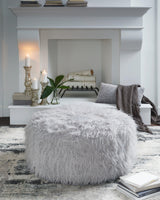 Galice Light Gray Oversized Accent Ottoman - Ella Furniture