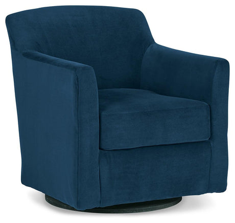 Bradney Ink Swivel Accent Chair - Ella Furniture