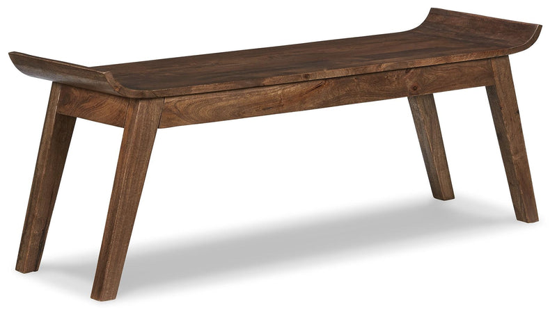 Abbianna Medium Brown Accent Bench - Ella Furniture