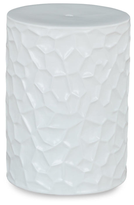 Jungrove White Stool - Ella Furniture