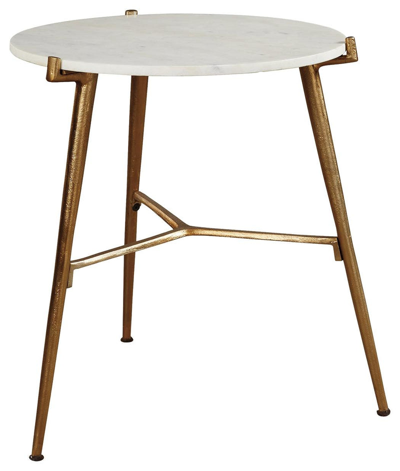 Chadton White/gold Finish Accent Table