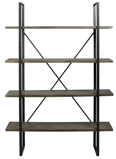 Gilesgrove Black/gray Bookcase - Ella Furniture
