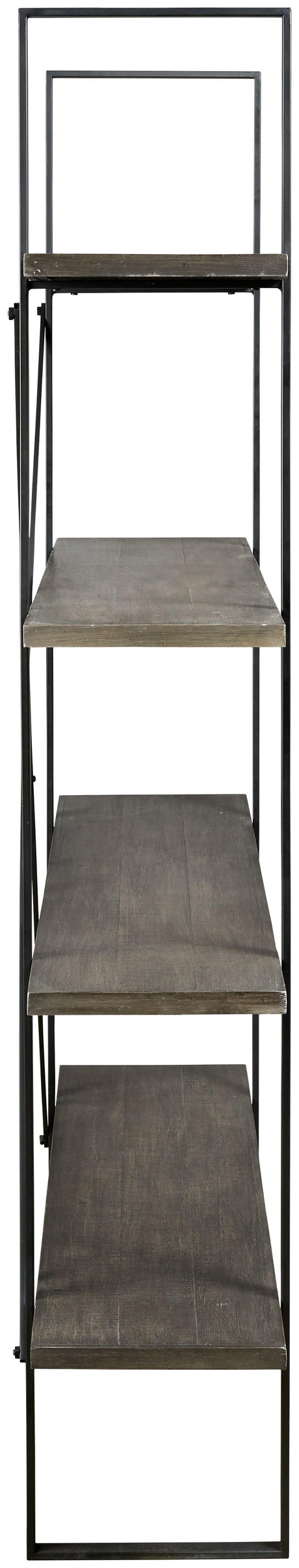 Gilesgrove Black/gray Bookcase - Ella Furniture