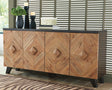 Robin Ridge Two-tone Brown Accent Cabinet - Ella Furniture