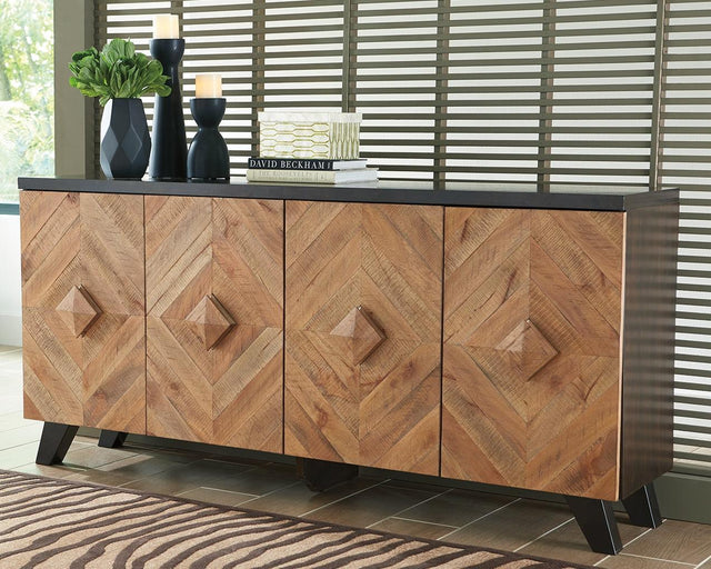 Robin Ridge Two-tone Brown Accent Cabinet - Ella Furniture