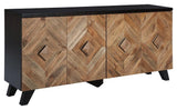Robin Ridge Two-tone Brown Accent Cabinet - Ella Furniture