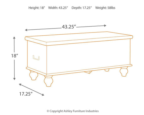 Fossil Ridge Bench diagram with dimensions labeled