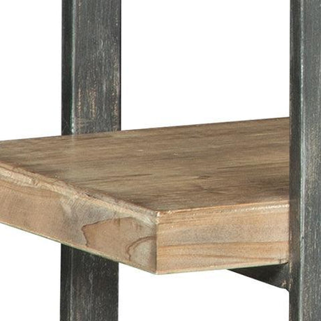 Close-up of Forestmin Bookcase finish and hardware
