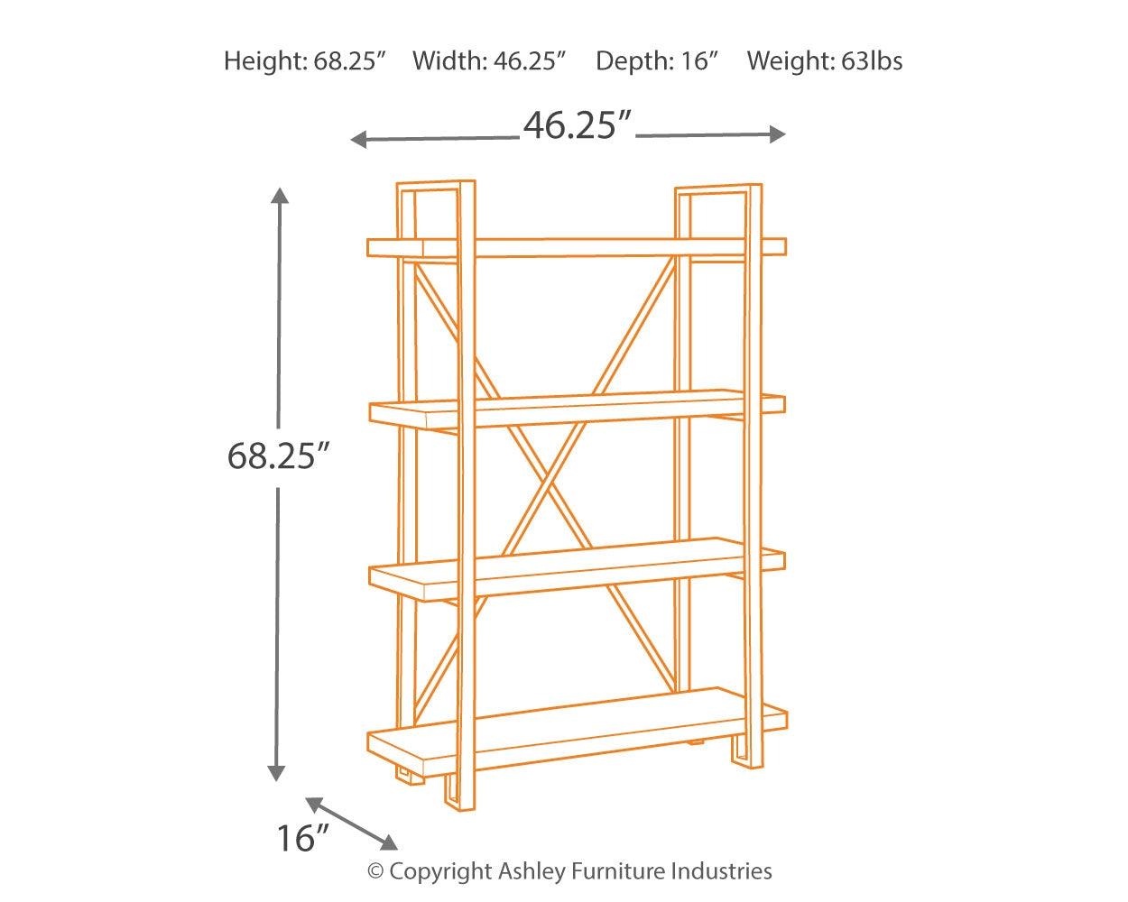 Forestmin Brown/Black Bookcase - Ella Furniture