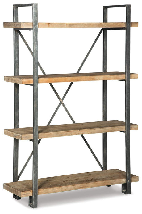 Forestmin Bookcase angled showing shelves and drawer