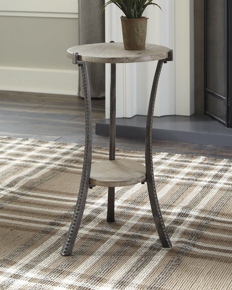 Enderton White Wash/pewter Accent Table