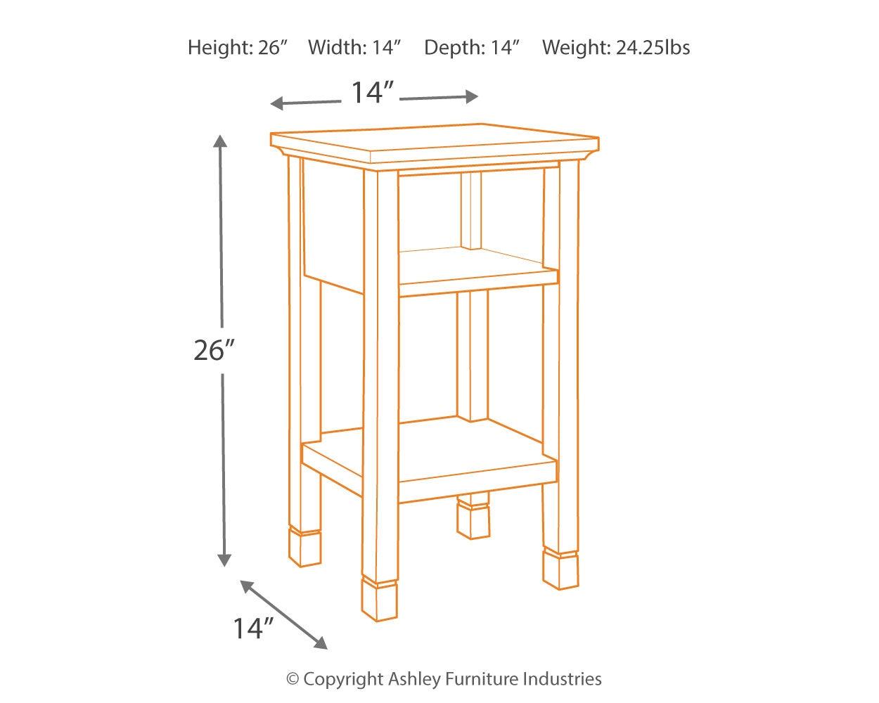 Marnville Reddish Brown Accent Table - Ella Furniture