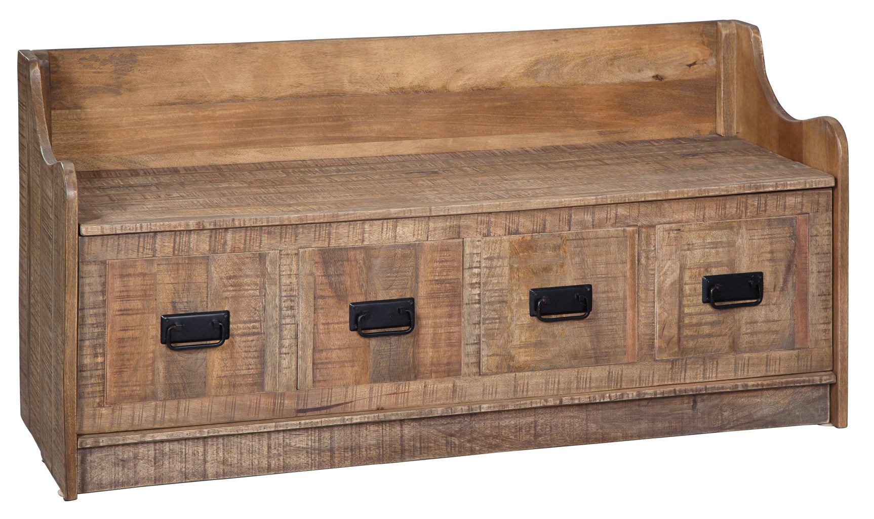 Garrettville Brown Storage Bench - Ella Furniture