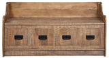 Garrettville Brown Storage Bench - Ella Furniture