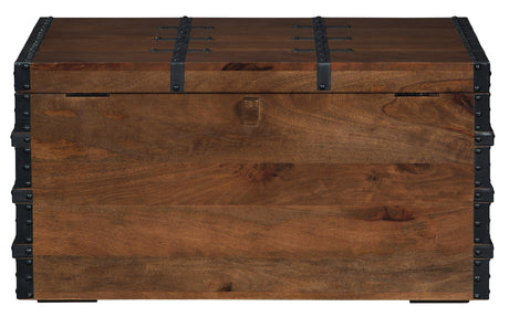 Kettleby Brown Storage Trunk - Ella Furniture