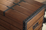 Kettleby Brown Storage Trunk - Ella Furniture