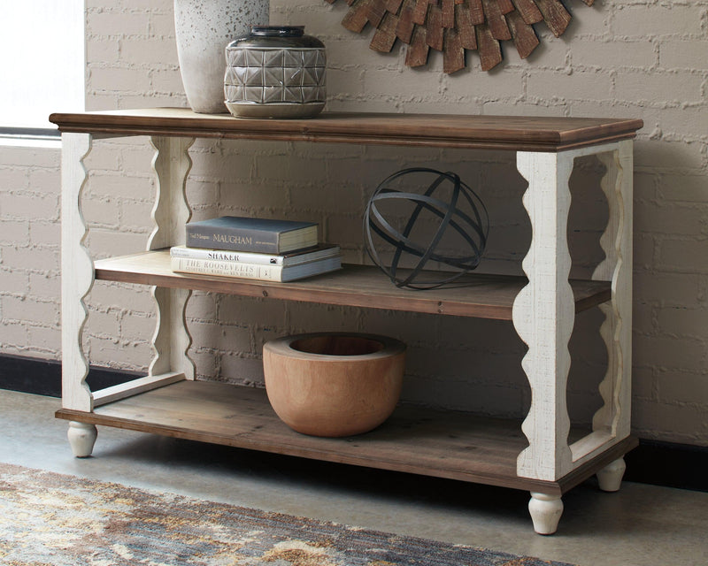 Alwyndale Antique White/Brown Sofa/console Table