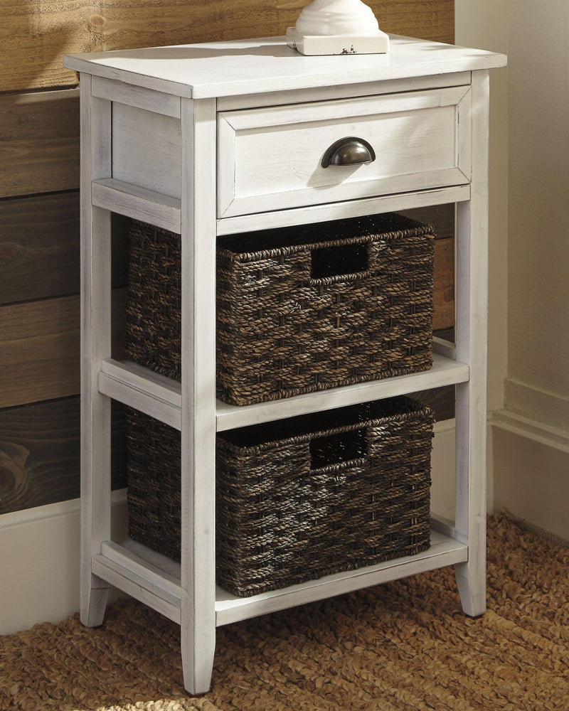 Oslember White Accent Table - Ella Furniture