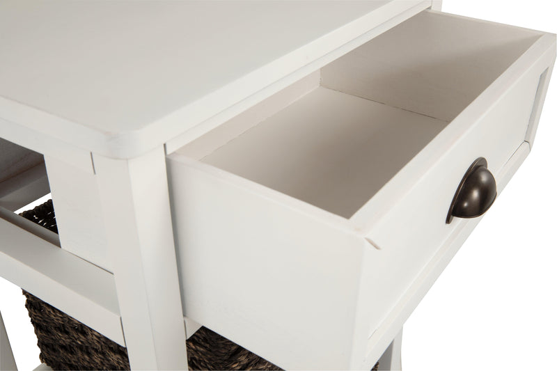 Oslember White Accent Table - Ella Furniture