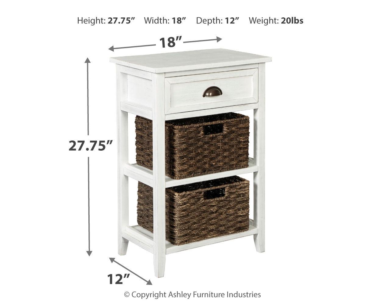 Oslember White Accent Table - Ella Furniture