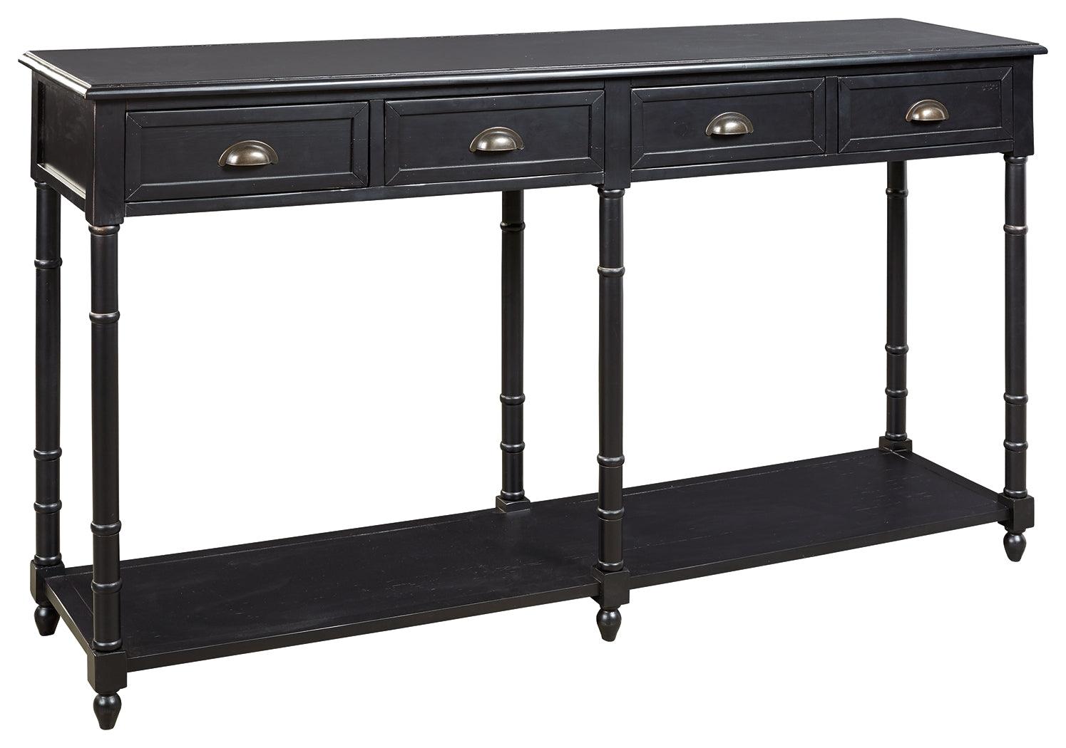 Eirdale Black Sofa/console Table - Ella Furniture