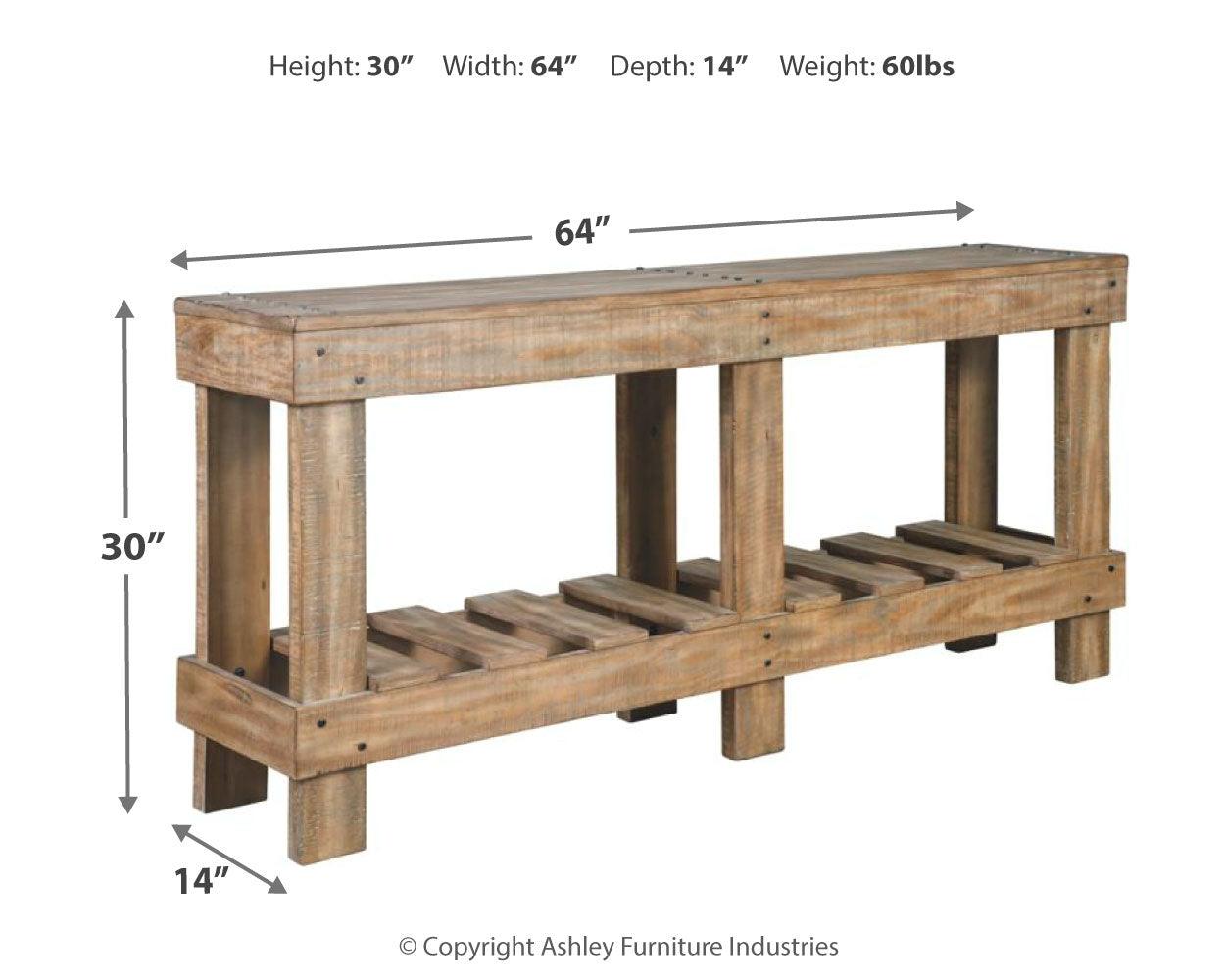 Susandeer Brown Sofa/console Table - Ella Furniture