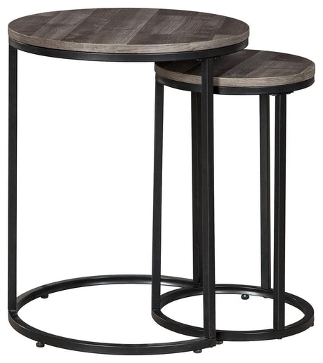 Briarsboro Black/gray Accent Table (Set Of 2) - Ella Furniture