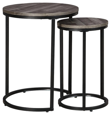 Briarsboro Black/gray Accent Table (Set Of 2) - Ella Furniture