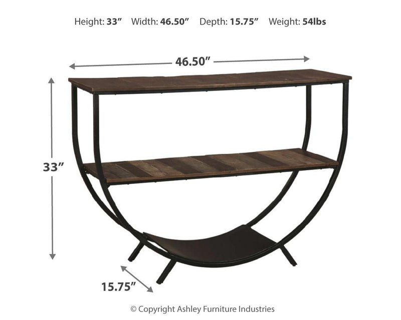 Lamoney Gray/white/brown Sofa/console Table
