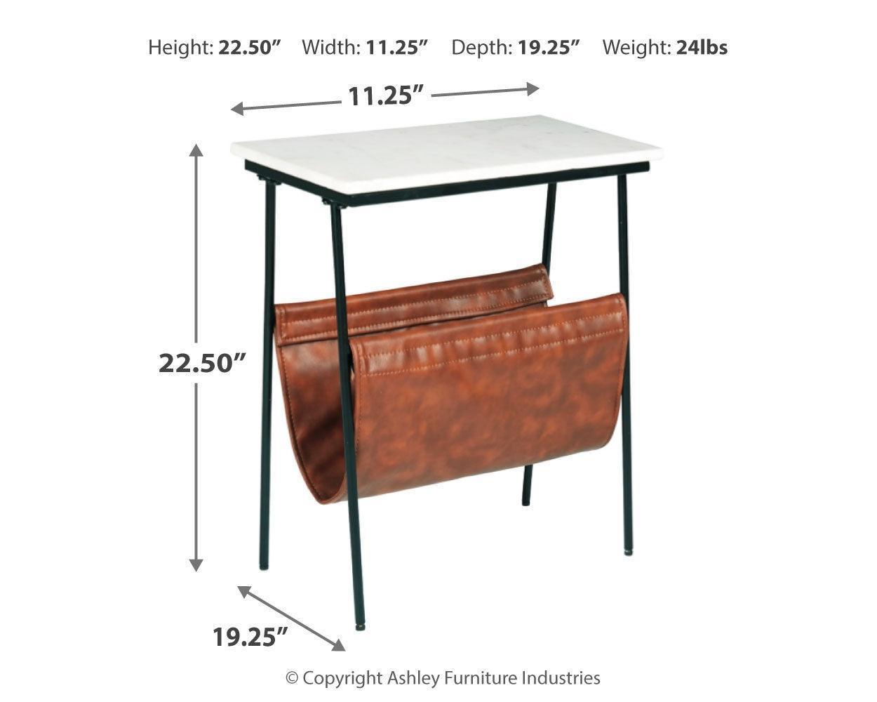 Etanbury Brown/Black/white Accent Table - Ella Furniture