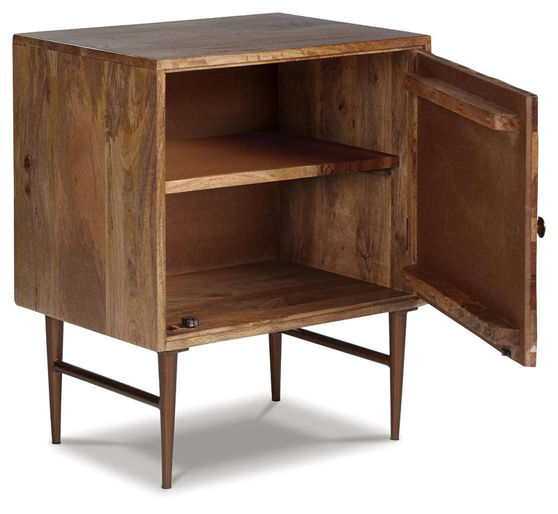 Dorvale Two-tone Brown Accent Cabinet - Ella Furniture