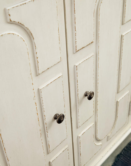 Roranville Antique White Accent Cabinet - Ella Furniture