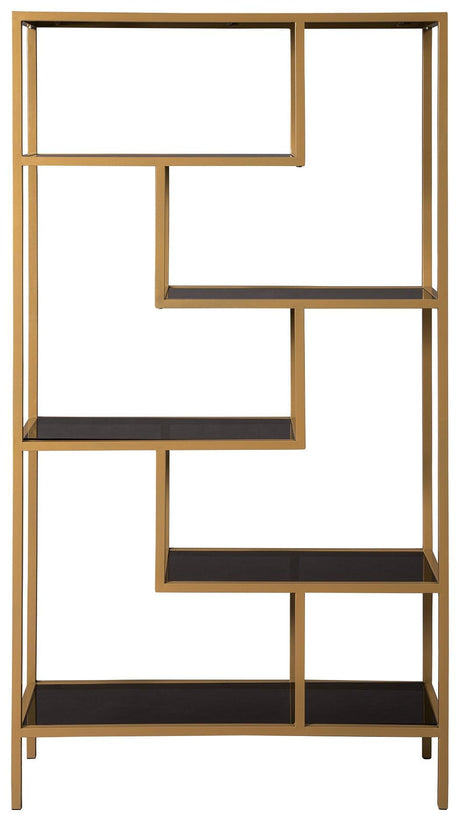 Frankwell Brown/Black Bookcase - Ella Furniture