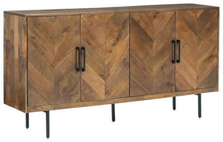 Prattville Brown Accent Cabinet - Ella Furniture
