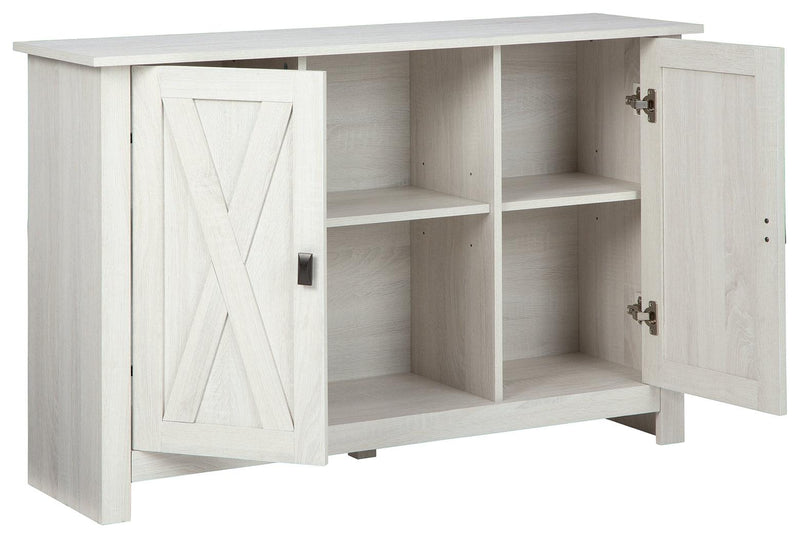 Turnley Distressed White Accent Cabinet - Ella Furniture