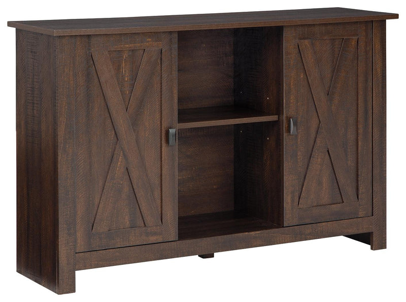 Turnley Distressed Brown Accent Cabinet - Ella Furniture