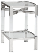 Chaseton Clear/silver Finish Accent Table - Ella Furniture