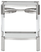 Chaseton Clear/silver Finish Accent Table - Ella Furniture