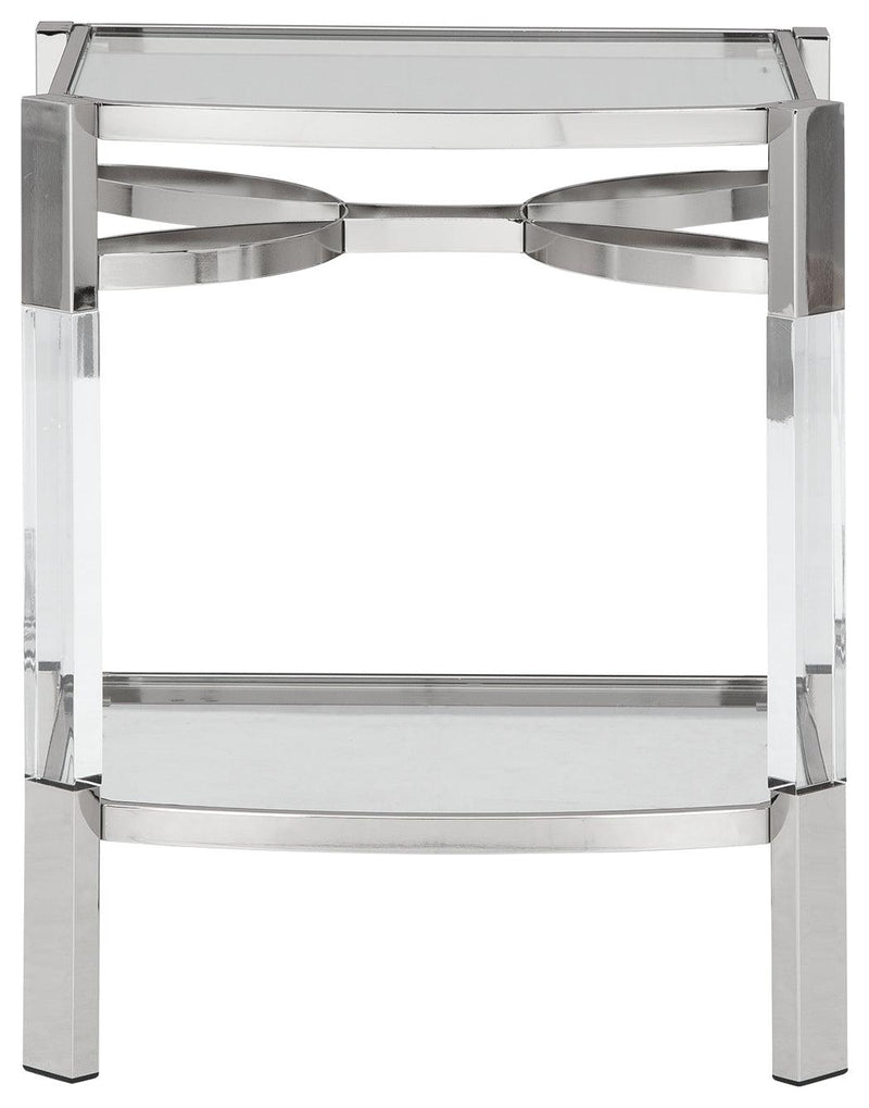 Chaseton Clear/silver Finish Accent Table