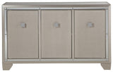 Chaseton Champagne Accent Cabinet - Ella Furniture