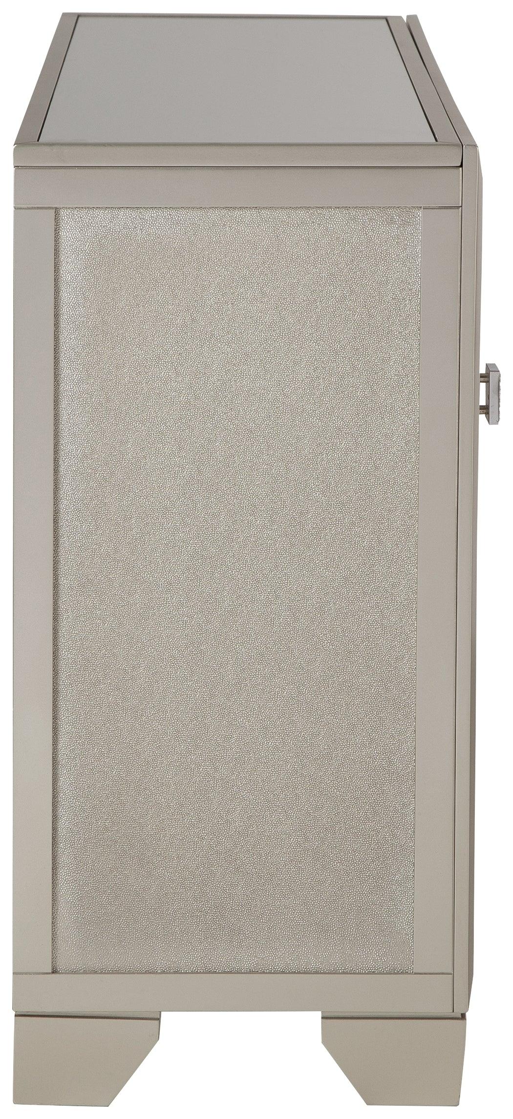 Chaseton Champagne Accent Cabinet - Ella Furniture