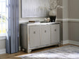 Chaseton Champagne Accent Cabinet - Ella Furniture