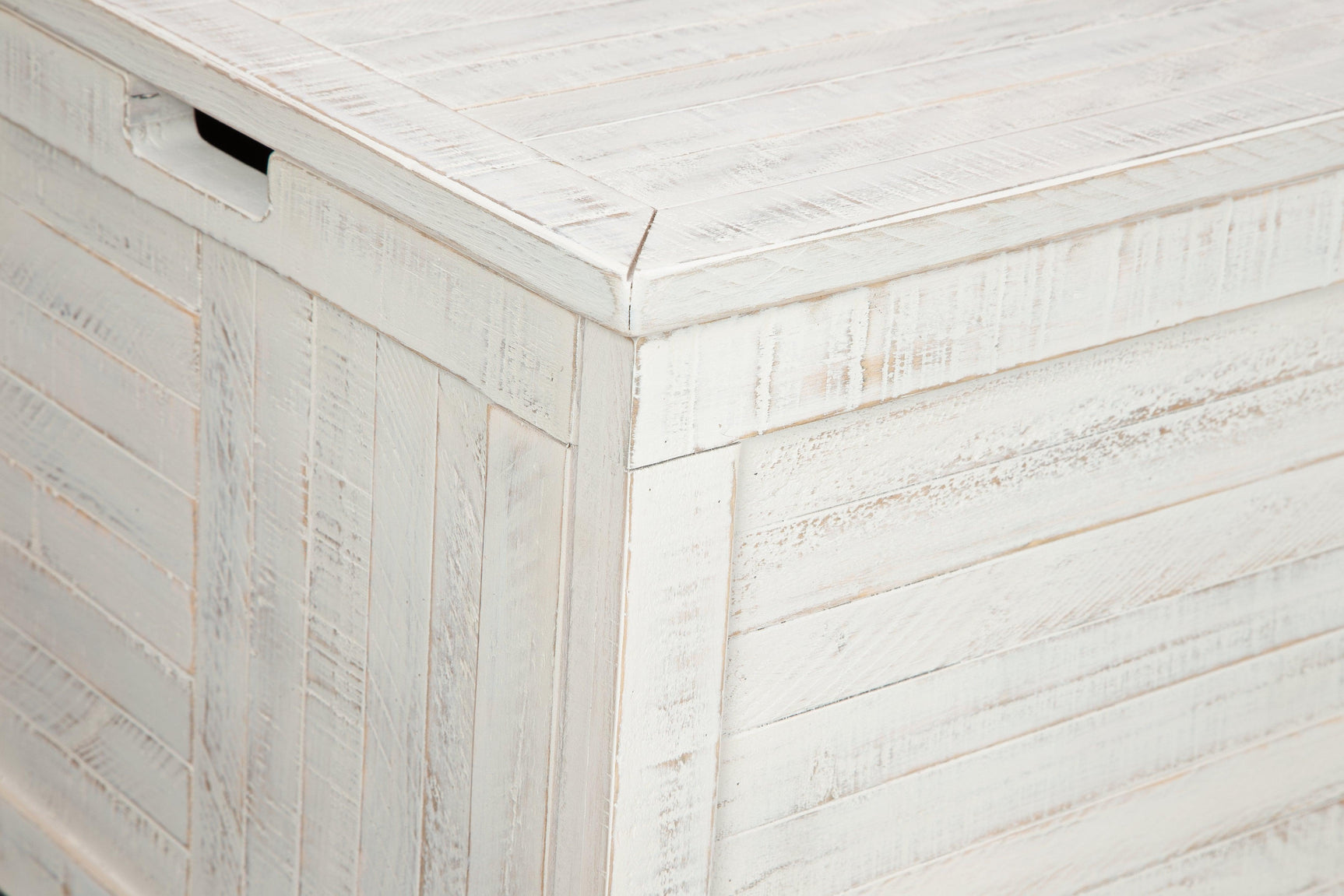 Coltport Distressed White Storage Trunk - Ella Furniture