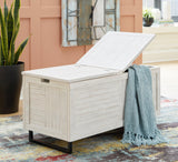 Coltport Distressed White Storage Trunk - Ella Furniture