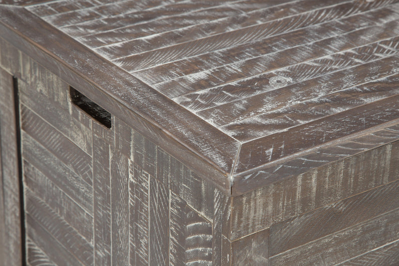 Coltport Distressed Gray Storage Trunk - Ella Furniture