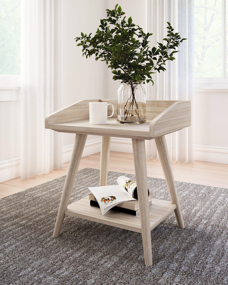 Blariden Light Tan Accent Table - Ella Furniture