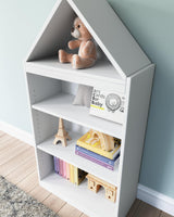 Blariden White Bookcase - Ella Furniture