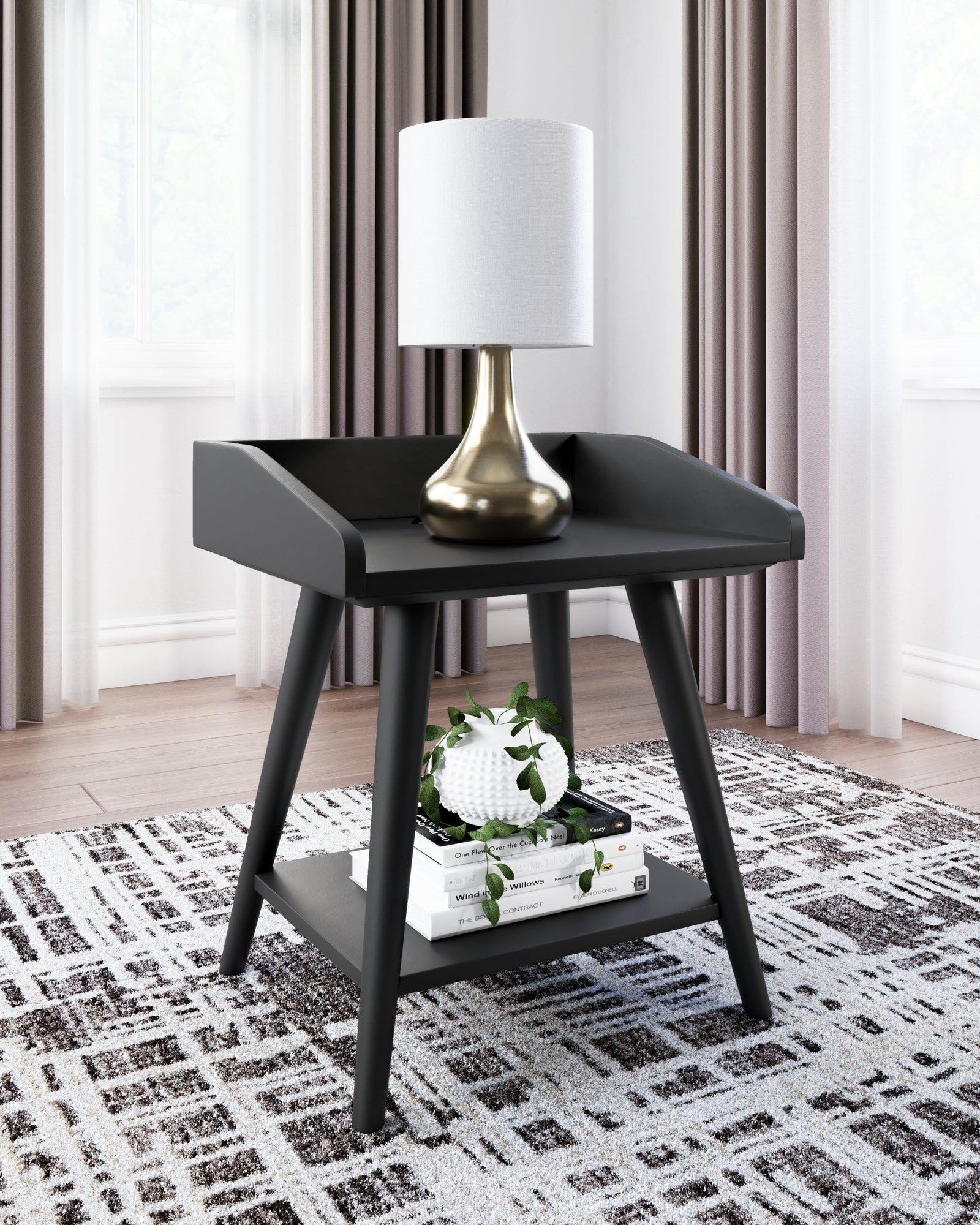 Blariden Metallic Gray Accent Table - Ella Furniture